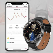Load image into Gallery viewer, VitalSense Pro X - Gesundheits-Smartwatch mit Lederarmband (2025) - Sonderaktion 1+1 Gratis