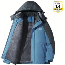 Load image into Gallery viewer, Hochwertige Herren-Outdoorjacke mit Kapuze – Wasserdicht, winddicht und warm gefüttert für Herbst und Winter