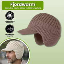 Lade das Bild in den Galerie-Viewer, Fjordwarm Wintermütze mit Ohrenschutz im skandinavischen Design | Unisex-Einheitsgröße