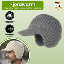 Lade das Bild in den Galerie-Viewer, Fjordwarm – Skandinavische Wintermütze mit Ohrenschutz | Unisex-Einheitsgröße