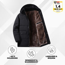 Load image into Gallery viewer, ThermoMax - Herren-Kapuzenjacke für den Winter – Dick gefütterter, lässiger Windbreaker mit Taschen
