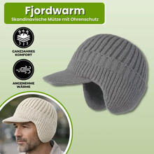 Lade das Bild in den Galerie-Viewer, Fjordwarm Wintermütze mit Ohrenschutz im skandinavischen Design | Unisex-Einheitsgröße